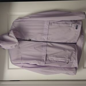 Lightweight REI Co-op women's light pink medium rain jacket